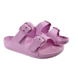 Gap Kids Purple Double Strap Slide Sandals EVA Buckle Slides Girls Size 1